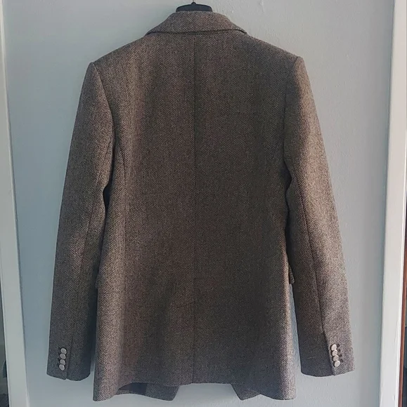 New BANANA REPUBLIC Herringbone Captain's Blazer - 8 Tall - Picture 7 of 9